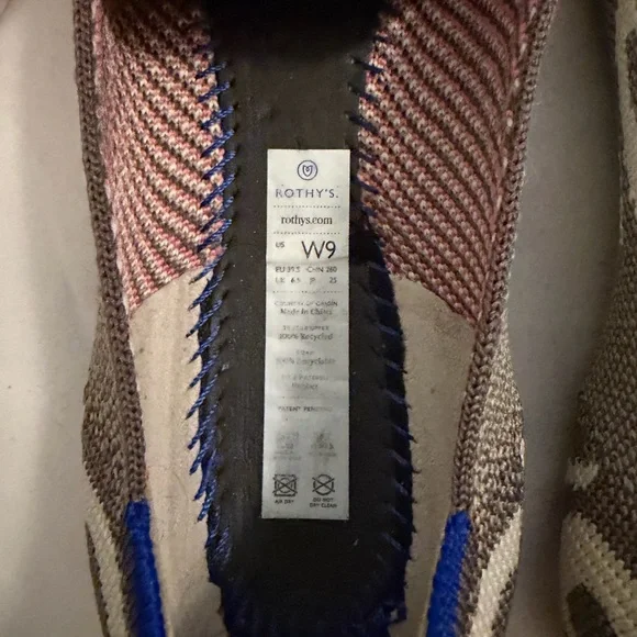 Rothy's Women's Moroccan Rose (Pink and Gray) Point Flats - size 9 - Picture 2 of 3